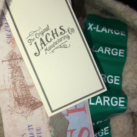 JACHS NEW YORK Mens CREAM Cabin Sherpa Jacket - Picture 4 of 6